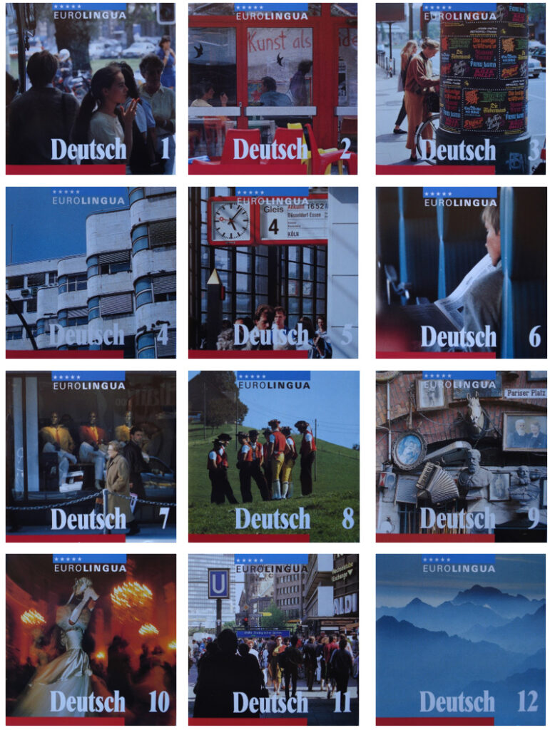 Titelbilder der 12 Eurolingua-Bücher